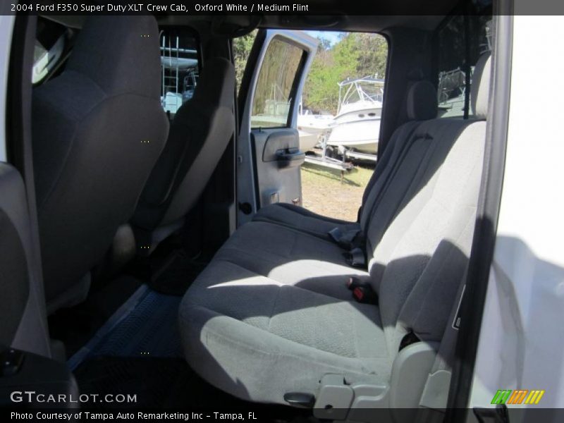 Oxford White / Medium Flint 2004 Ford F350 Super Duty XLT Crew Cab