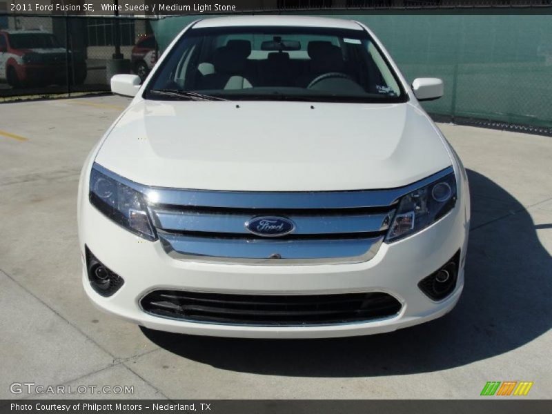 White Suede / Medium Light Stone 2011 Ford Fusion SE