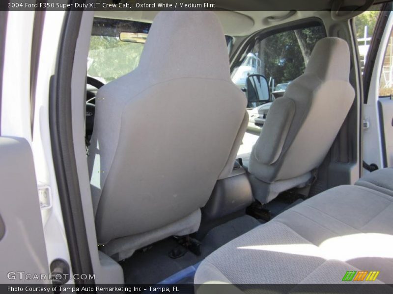Oxford White / Medium Flint 2004 Ford F350 Super Duty XLT Crew Cab