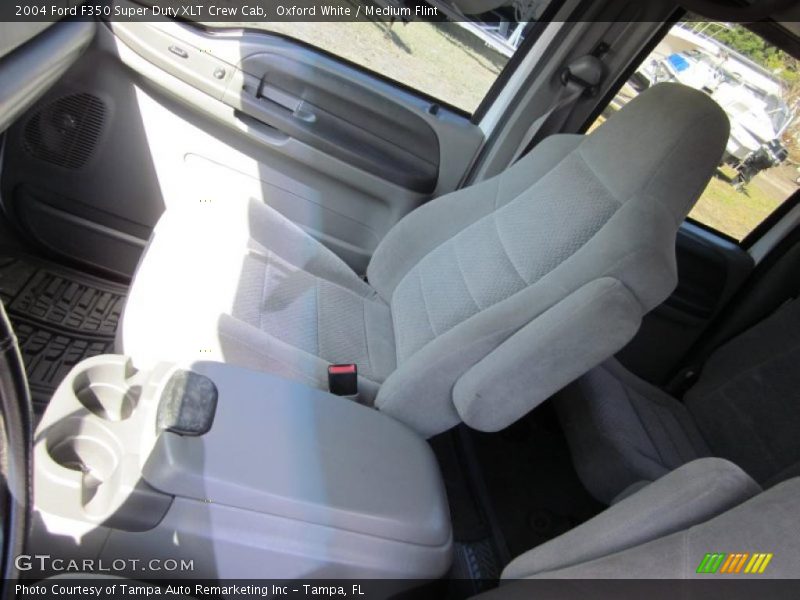 Oxford White / Medium Flint 2004 Ford F350 Super Duty XLT Crew Cab