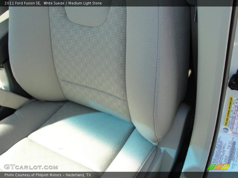 White Suede / Medium Light Stone 2011 Ford Fusion SE