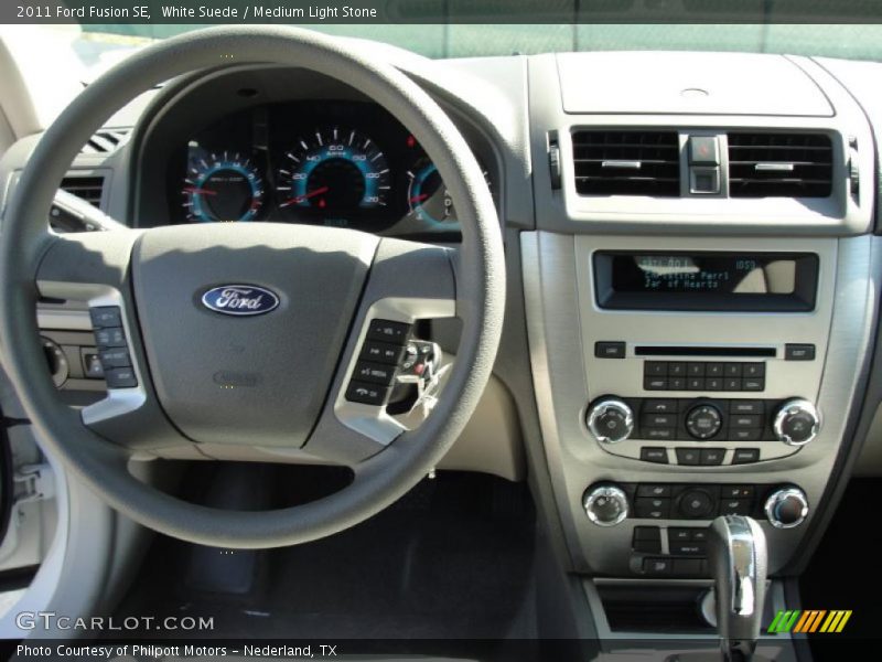 White Suede / Medium Light Stone 2011 Ford Fusion SE