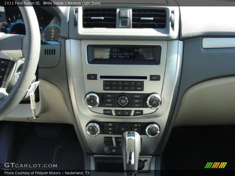 White Suede / Medium Light Stone 2011 Ford Fusion SE