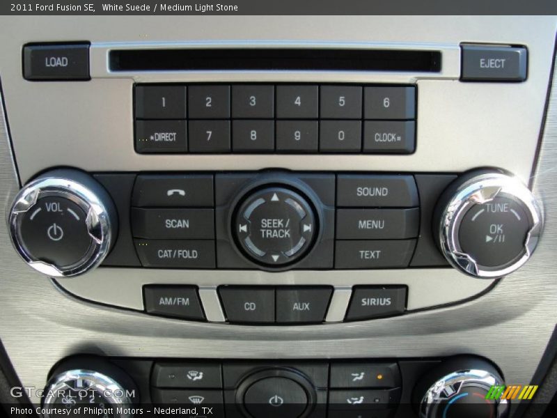 White Suede / Medium Light Stone 2011 Ford Fusion SE