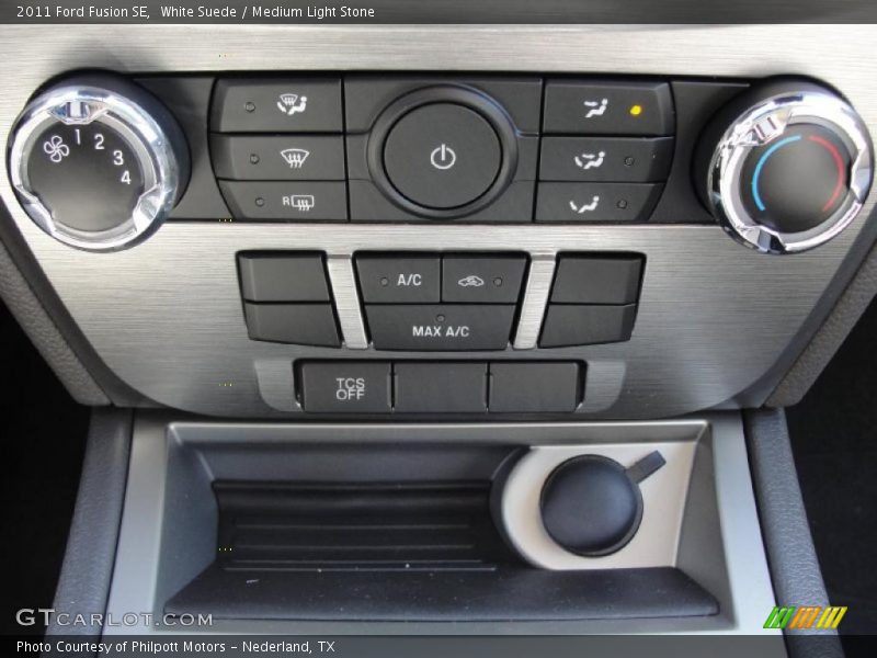White Suede / Medium Light Stone 2011 Ford Fusion SE