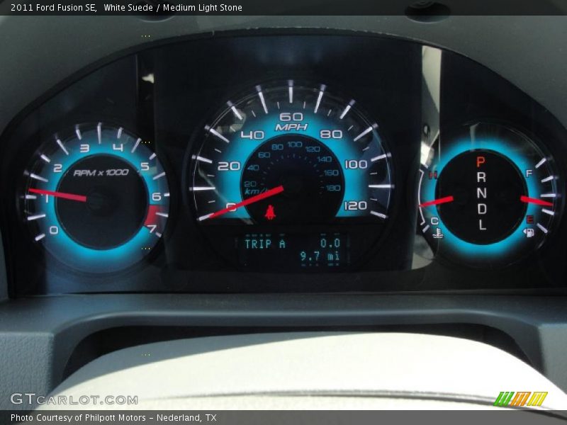 White Suede / Medium Light Stone 2011 Ford Fusion SE