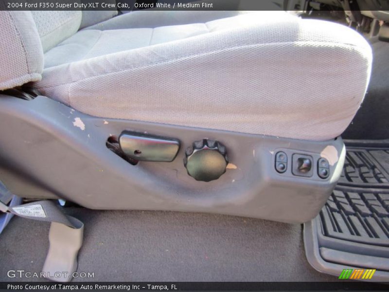 Oxford White / Medium Flint 2004 Ford F350 Super Duty XLT Crew Cab