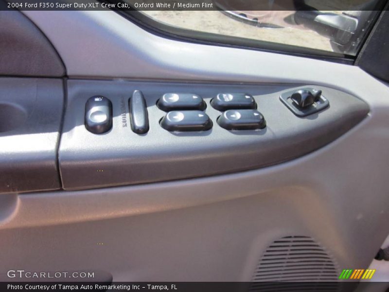 Oxford White / Medium Flint 2004 Ford F350 Super Duty XLT Crew Cab