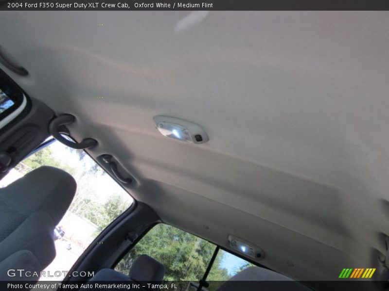 Oxford White / Medium Flint 2004 Ford F350 Super Duty XLT Crew Cab