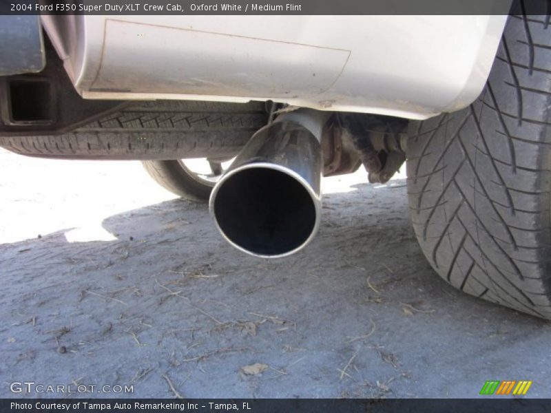 Oxford White / Medium Flint 2004 Ford F350 Super Duty XLT Crew Cab