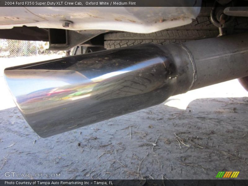 Oxford White / Medium Flint 2004 Ford F350 Super Duty XLT Crew Cab