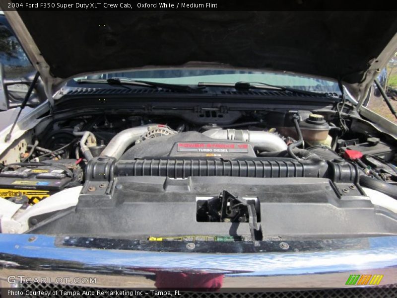 Oxford White / Medium Flint 2004 Ford F350 Super Duty XLT Crew Cab