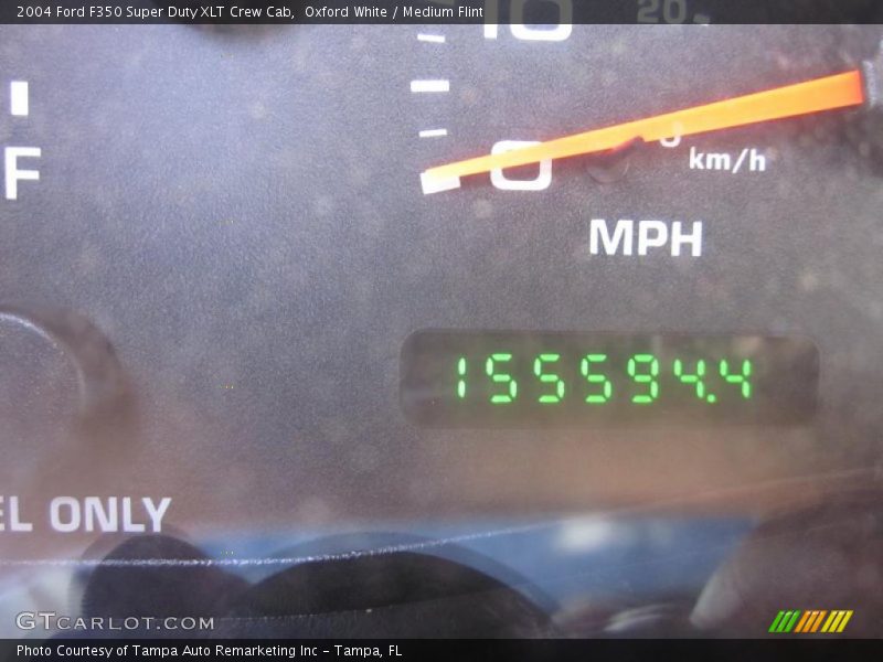 Oxford White / Medium Flint 2004 Ford F350 Super Duty XLT Crew Cab