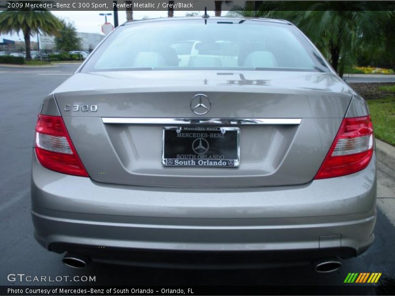 Pewter Metallic / Grey/Black 2009 Mercedes-Benz C 300 Sport