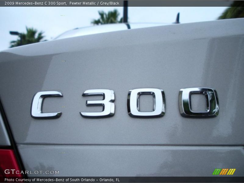 Pewter Metallic / Grey/Black 2009 Mercedes-Benz C 300 Sport