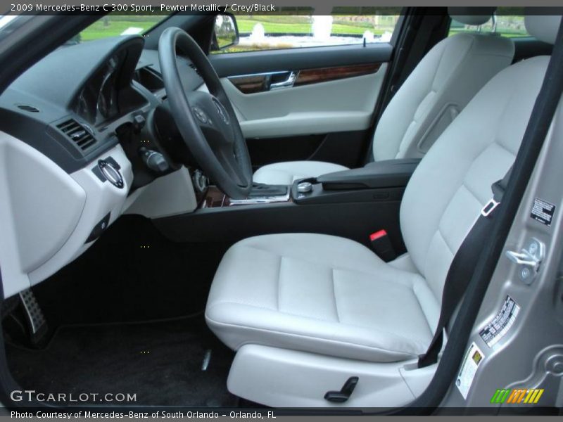 Pewter Metallic / Grey/Black 2009 Mercedes-Benz C 300 Sport