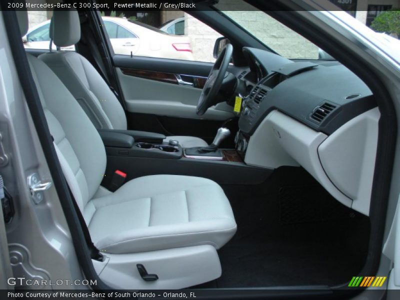Pewter Metallic / Grey/Black 2009 Mercedes-Benz C 300 Sport
