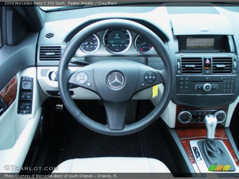 Pewter Metallic / Grey/Black 2009 Mercedes-Benz C 300 Sport