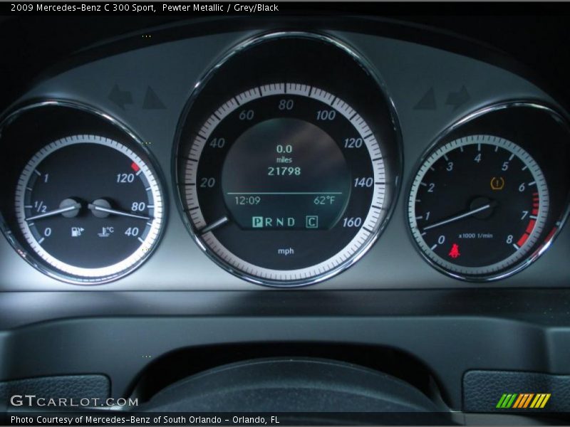 Pewter Metallic / Grey/Black 2009 Mercedes-Benz C 300 Sport