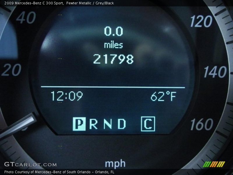 Pewter Metallic / Grey/Black 2009 Mercedes-Benz C 300 Sport