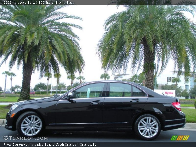 Black / Black 2009 Mercedes-Benz C 300 Sport