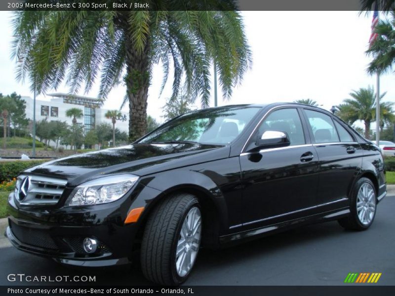 Black / Black 2009 Mercedes-Benz C 300 Sport