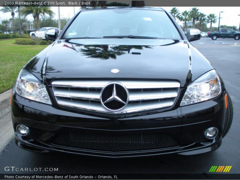 Black / Black 2009 Mercedes-Benz C 300 Sport