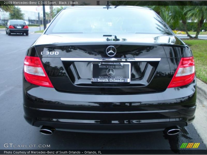 Black / Black 2009 Mercedes-Benz C 300 Sport