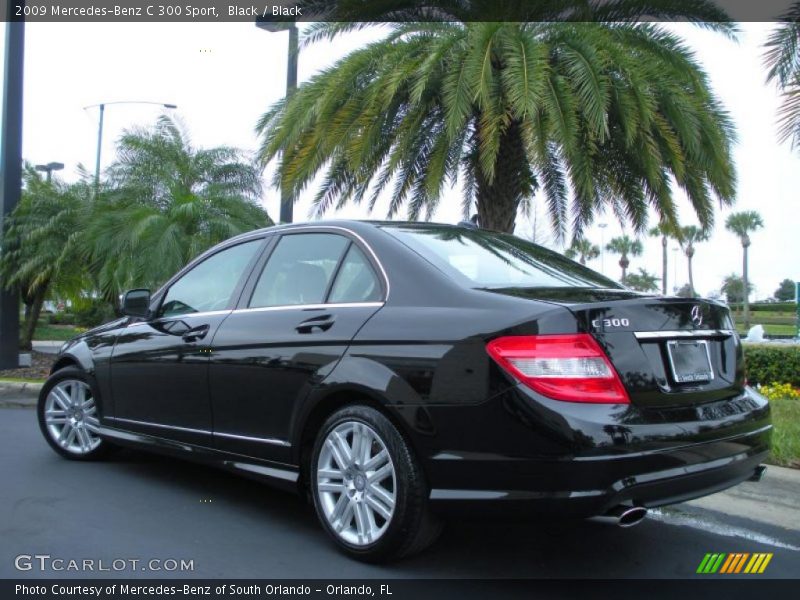 Black / Black 2009 Mercedes-Benz C 300 Sport