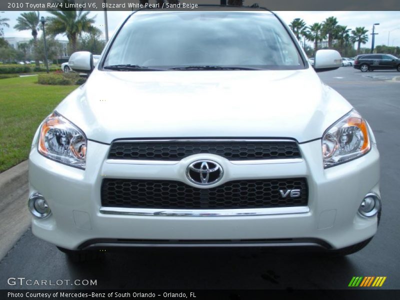 Blizzard White Pearl / Sand Beige 2010 Toyota RAV4 Limited V6