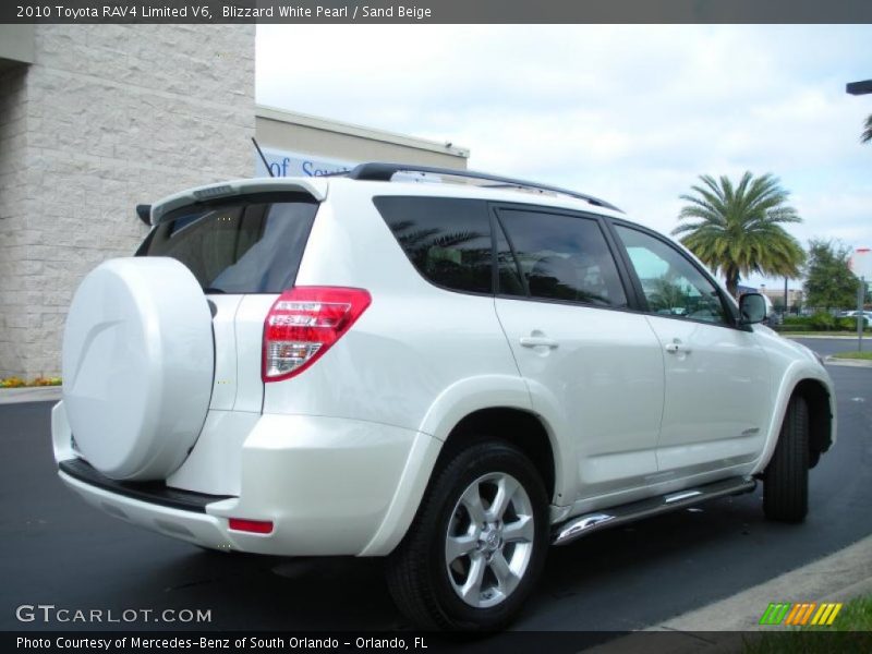 Blizzard White Pearl / Sand Beige 2010 Toyota RAV4 Limited V6