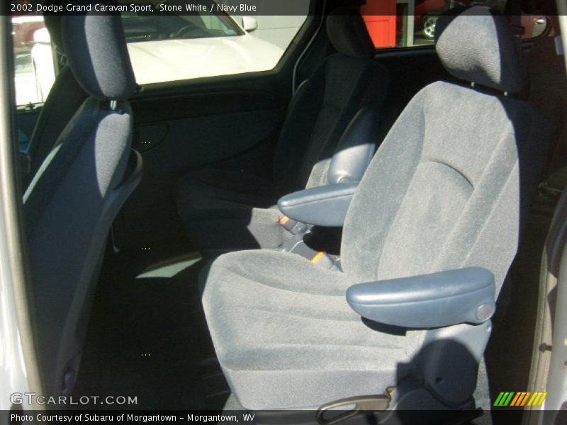 Stone White / Navy Blue 2002 Dodge Grand Caravan Sport