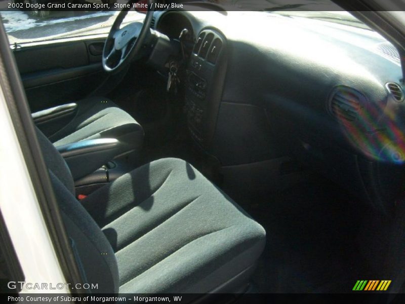 Stone White / Navy Blue 2002 Dodge Grand Caravan Sport