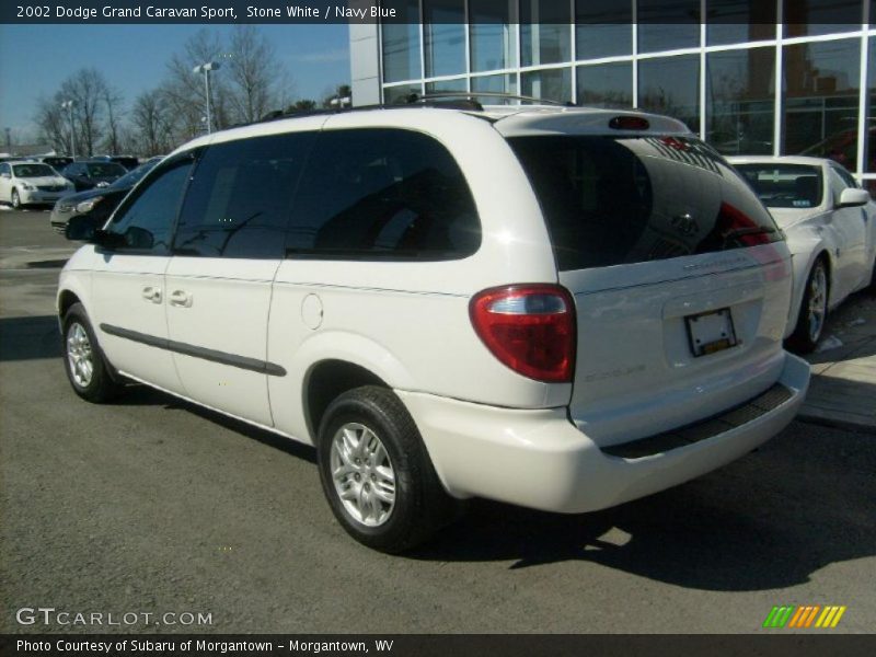 Stone White / Navy Blue 2002 Dodge Grand Caravan Sport