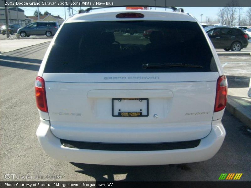 Stone White / Navy Blue 2002 Dodge Grand Caravan Sport