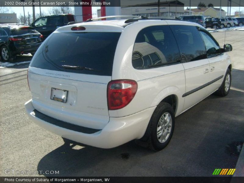 Stone White / Navy Blue 2002 Dodge Grand Caravan Sport