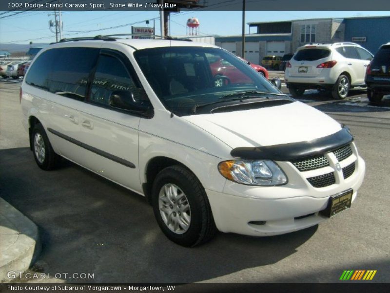 Stone White / Navy Blue 2002 Dodge Grand Caravan Sport