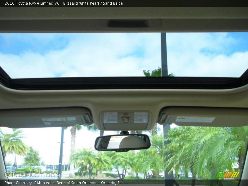 Sunroof of 2010 RAV4 Limited V6
