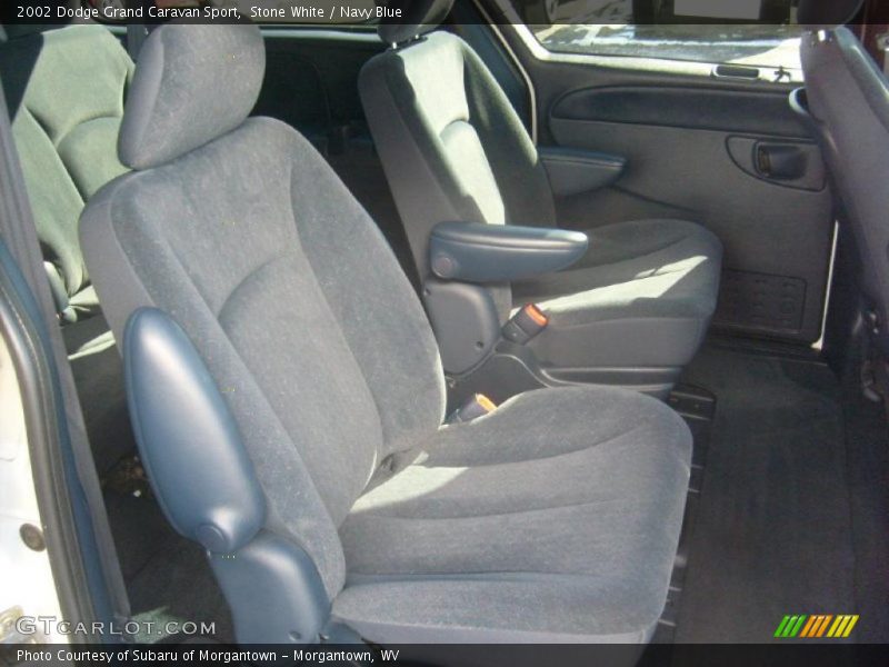 Stone White / Navy Blue 2002 Dodge Grand Caravan Sport