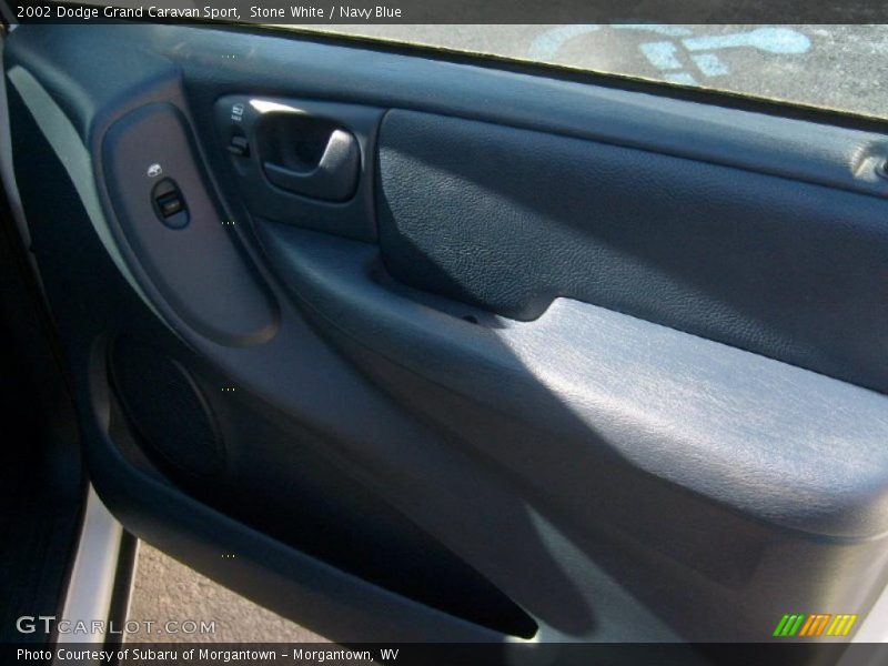 Stone White / Navy Blue 2002 Dodge Grand Caravan Sport