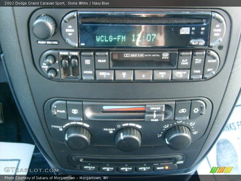 Stone White / Navy Blue 2002 Dodge Grand Caravan Sport