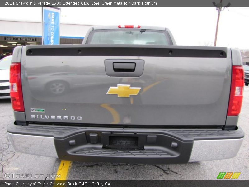 Steel Green Metallic / Dark Titanium 2011 Chevrolet Silverado 1500 Extended Cab