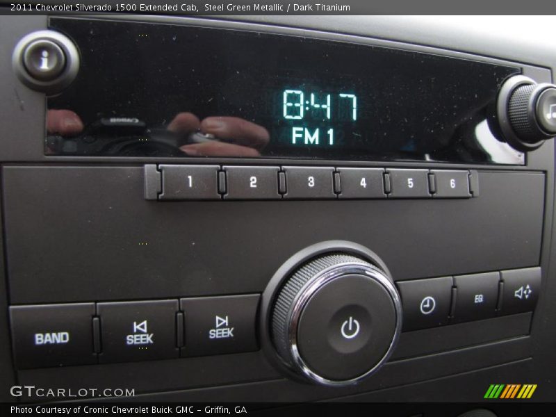 Steel Green Metallic / Dark Titanium 2011 Chevrolet Silverado 1500 Extended Cab