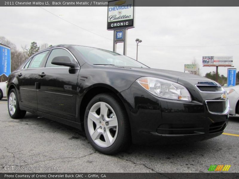 Black Granite Metallic / Titanium 2011 Chevrolet Malibu LS