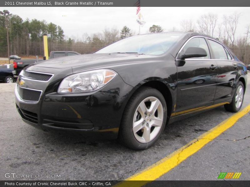 Black Granite Metallic / Titanium 2011 Chevrolet Malibu LS