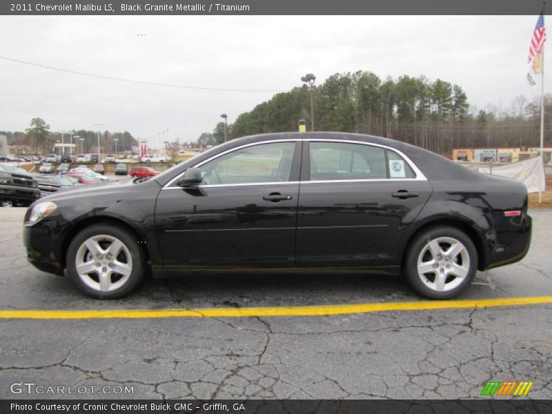 Black Granite Metallic / Titanium 2011 Chevrolet Malibu LS