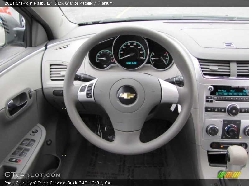 Black Granite Metallic / Titanium 2011 Chevrolet Malibu LS