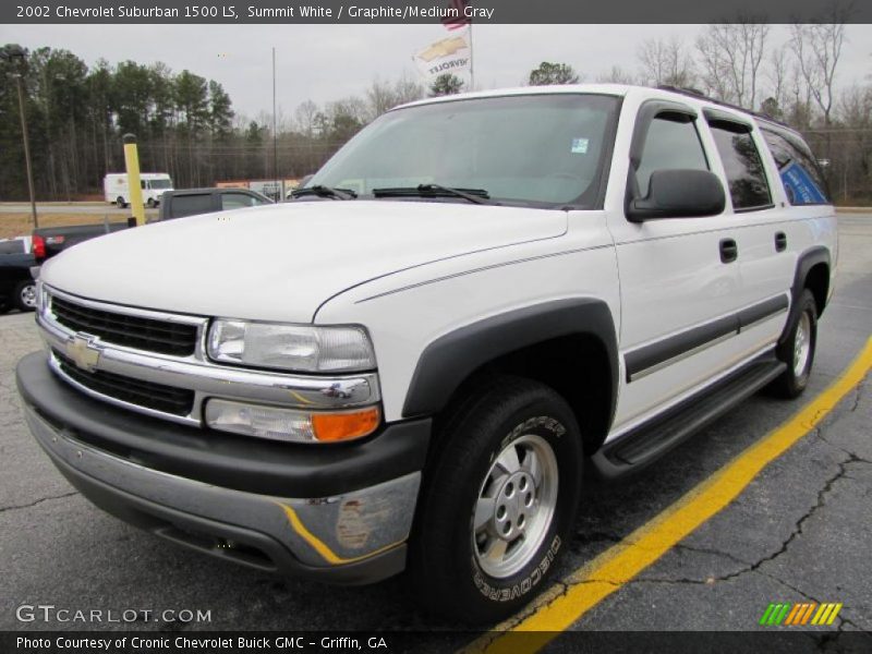 Summit White / Graphite/Medium Gray 2002 Chevrolet Suburban 1500 LS