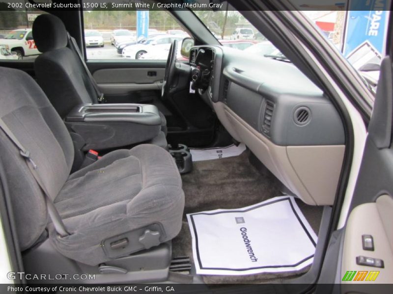Summit White / Graphite/Medium Gray 2002 Chevrolet Suburban 1500 LS