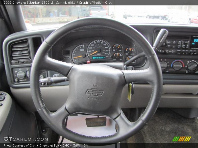 Summit White / Graphite/Medium Gray 2002 Chevrolet Suburban 1500 LS